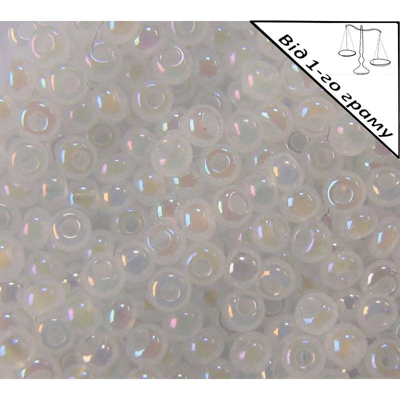 

Бісер №57205, алебастр білий райдужний/1 грам