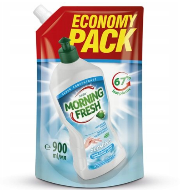 

Средство для мытья посуды Morning Fresh Economy Pack Sensitive Aloe Vera 900 мл
