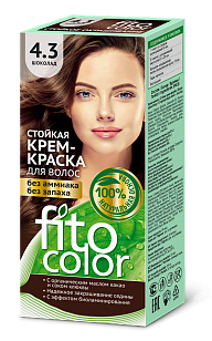 

Стойкая крем-краска для волос (цвета шоколад 4.3) FITOCOLOR