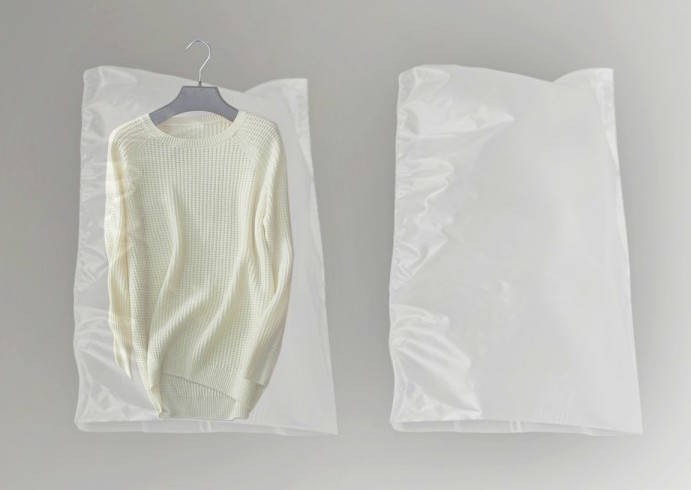 

50 шт. Чехлы для одежды размер 60*90 см полиэтиленовые прозрачного цвета, Прозрачный