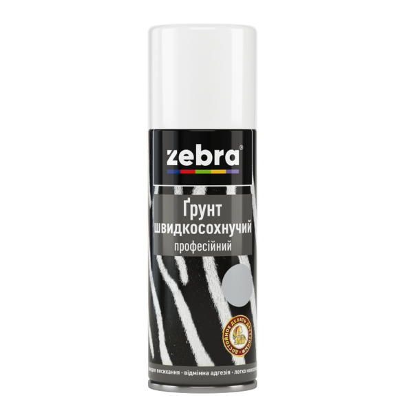 

Грунт аерозольный 400мл светло-серый Zebra |Фарба аерозольна емаль