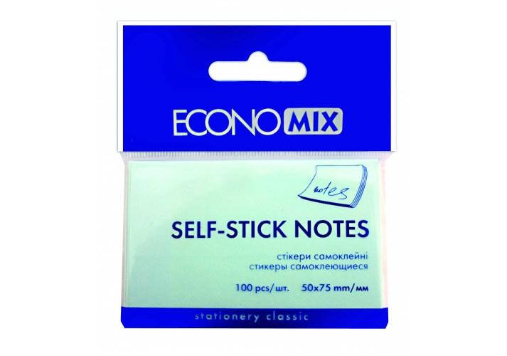 

Блок бумаги с липким слоем Economix 50*75*100 л голубой пастель