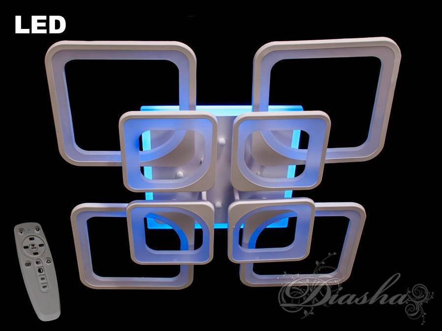 

Сверхъяркая светодиодная люстра 8060/4+4WH LED 3color dimmer