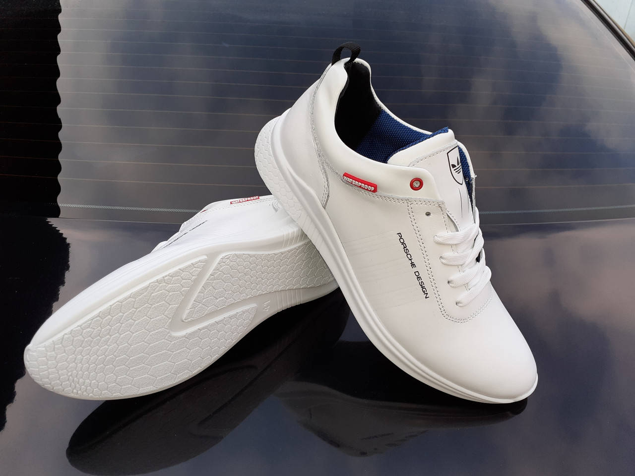 

ADIDAS PORSCHE мужские кожаные белые кроссовки 42(28см)