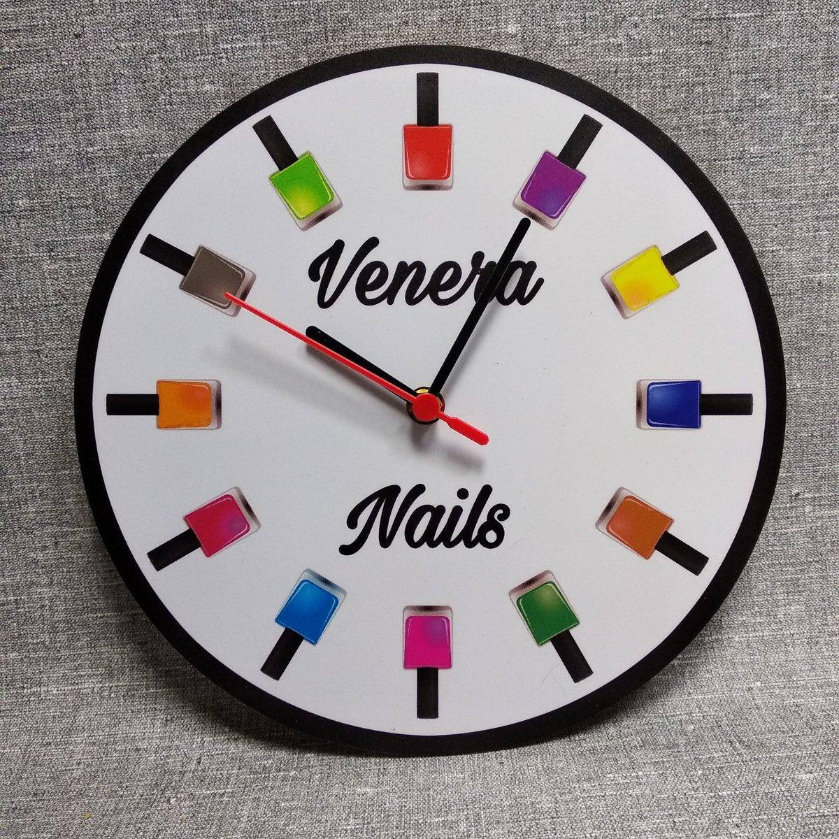 

Часы настенные для салона красоты Venera Nails (Белые)