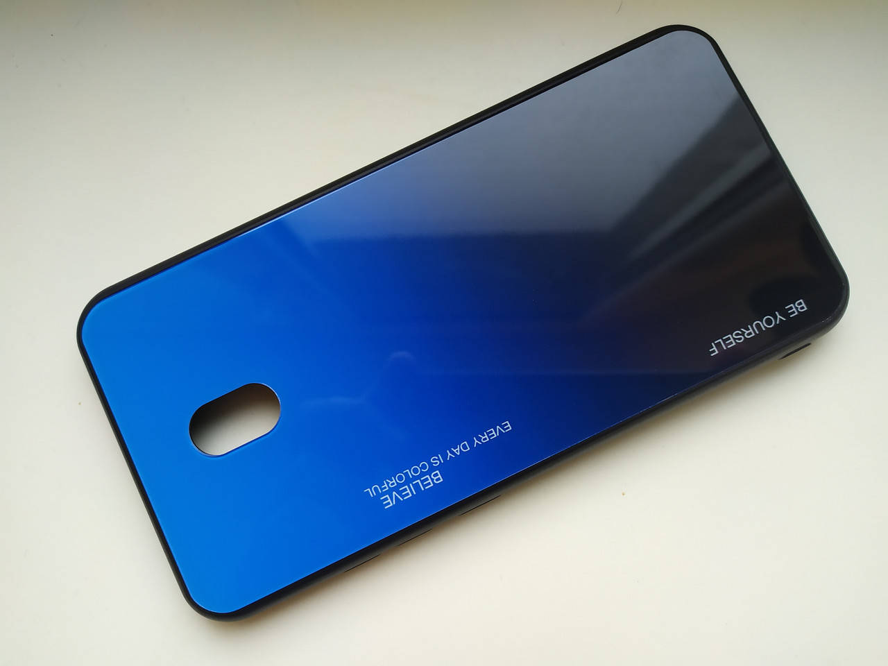 

Чехол градиент стеклянный для Xiaomi Redmi 8A, Синий