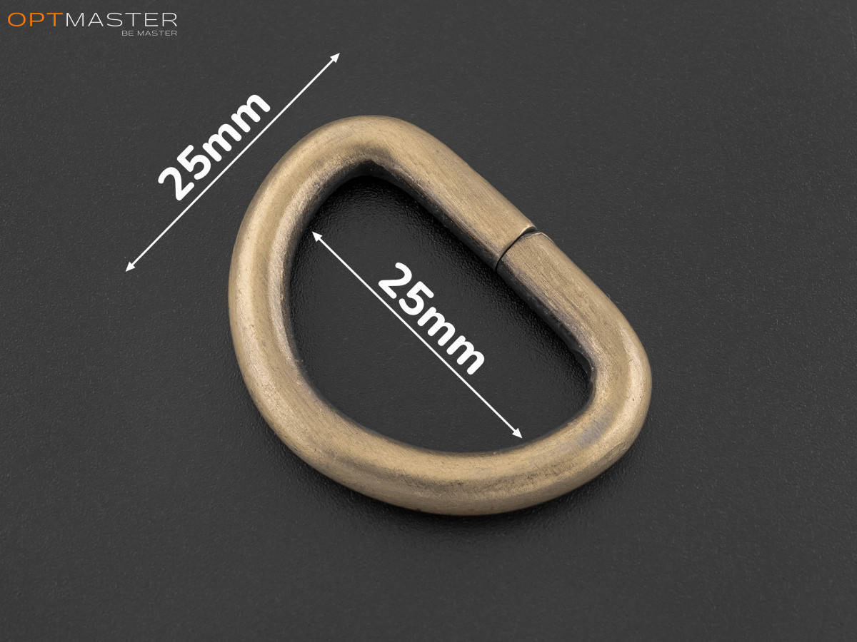 

Полукольцо 25мм, Антик (65-030)