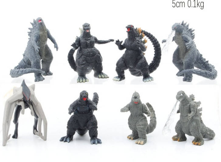 

Годзилла набор из 8 мини фигурок Godzlla