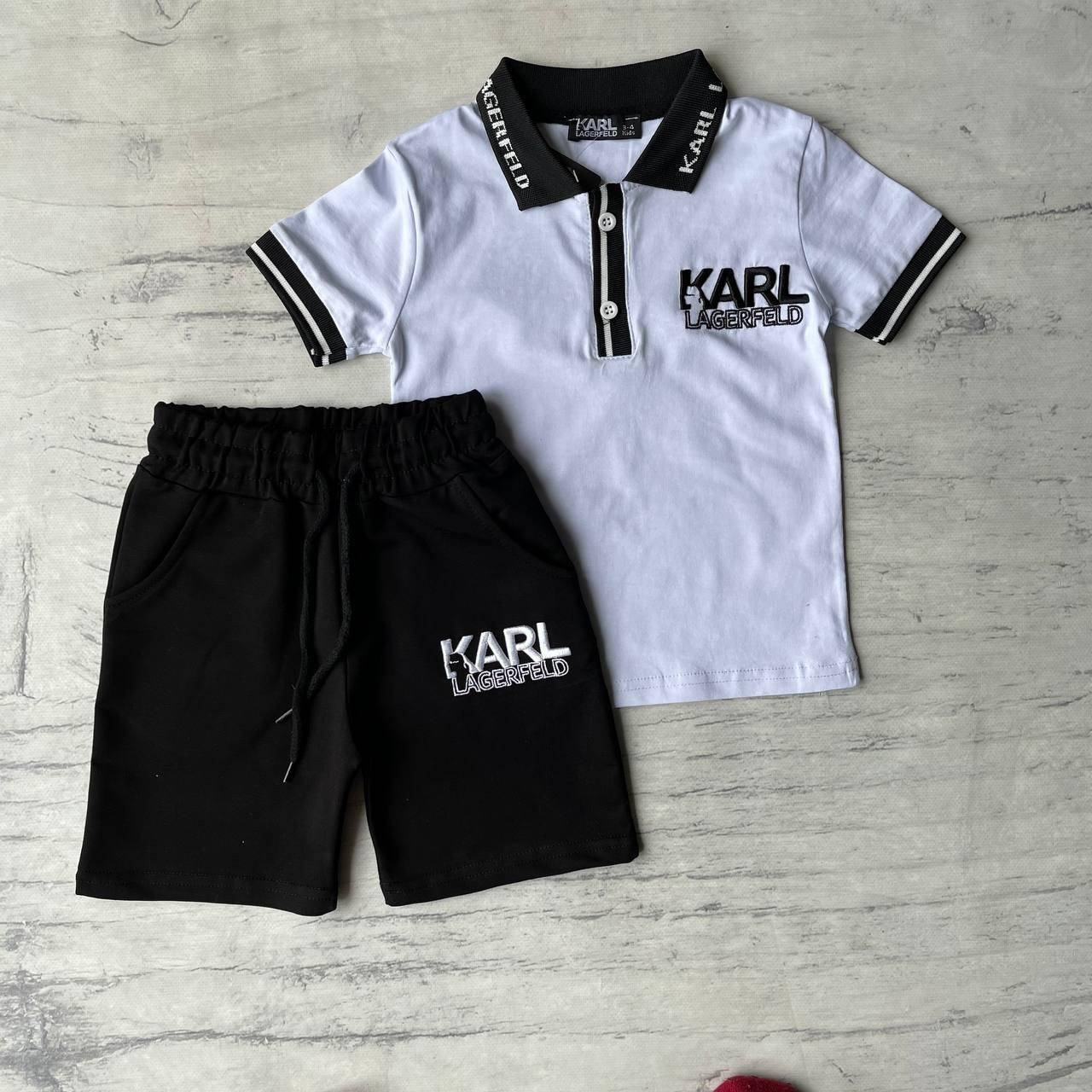 

Летний костюм на мальчика в стиле Karl Lagerfeld 12. Размер 110 см, 146 см