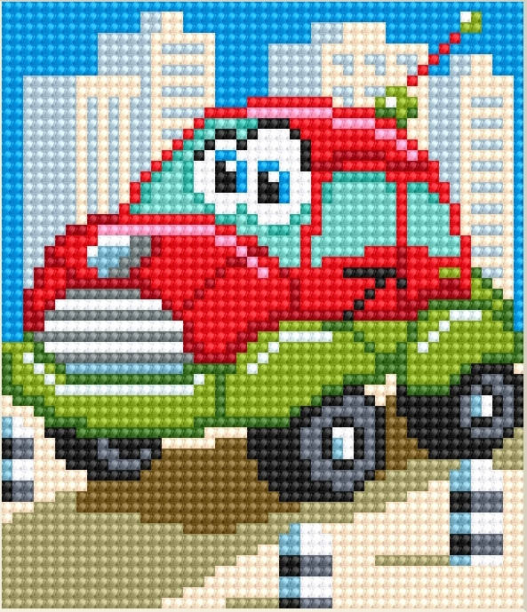 

Алмазная вышивка АВ 5078 Машинка (полная зашивка)