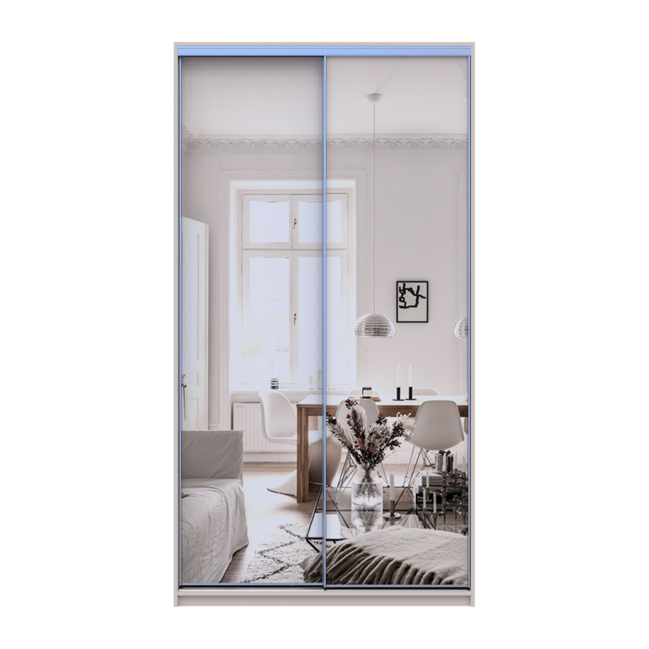 Шафа купе Doros Сіті Лайт Кашемір 2 Дзеркала 120х60х225 (80736341) 2