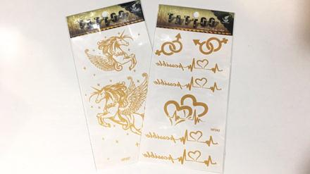 

Переводные тату золотые Tattoo