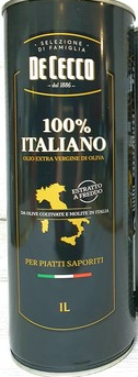 

Масло оливковое De Cecco 100% Italiano ж/б 1л