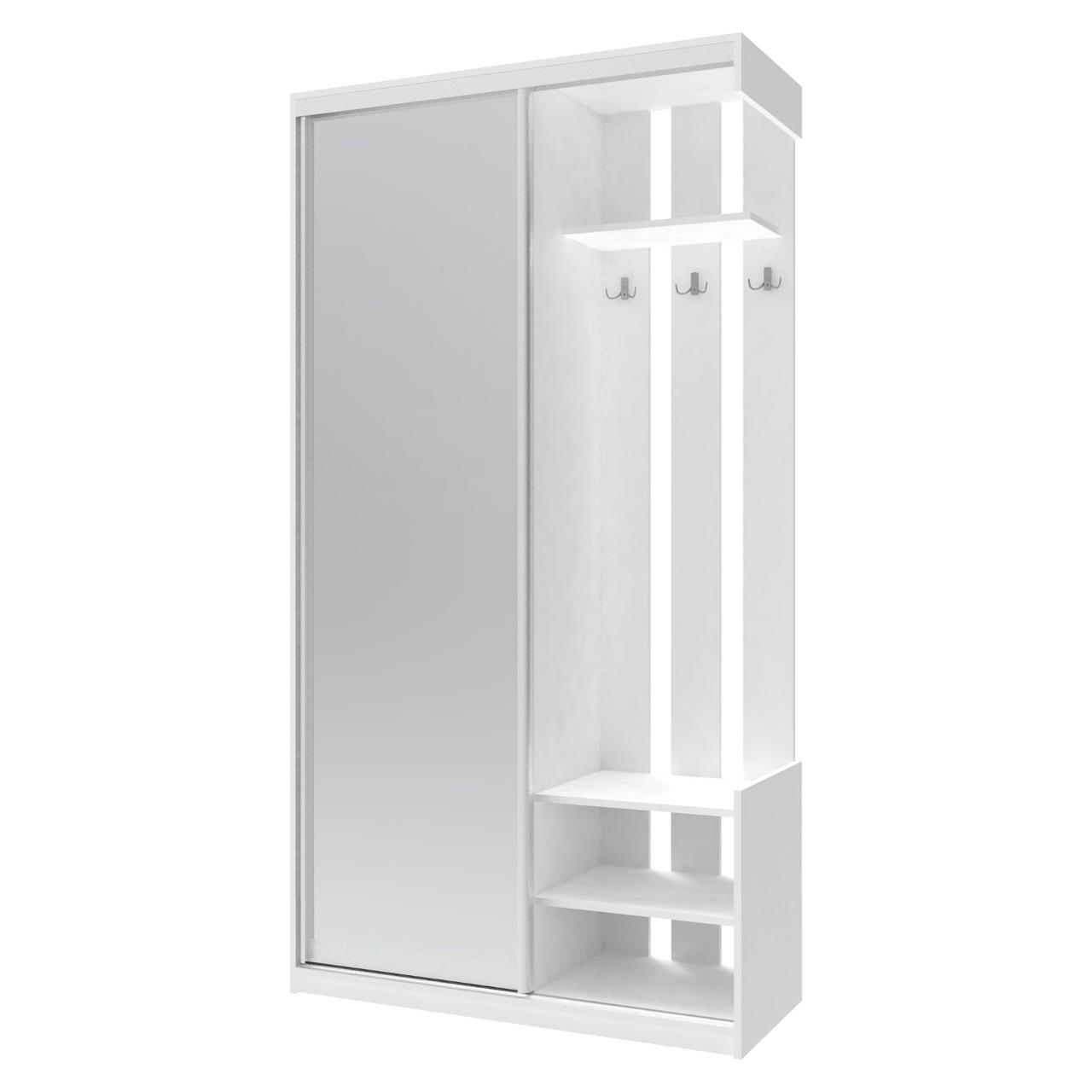 Передпокій Doros City One Door Білий 1 Дзеркало 110х45х210 (44900058) 3