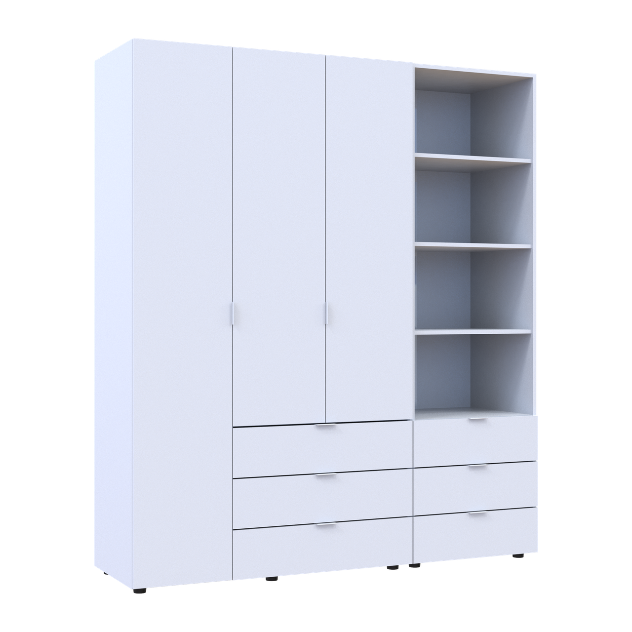 Шафа для одягу Doros Гелар Білий 3ДСП з пеналом 176.2х49.5х203.4 (42005163) 7