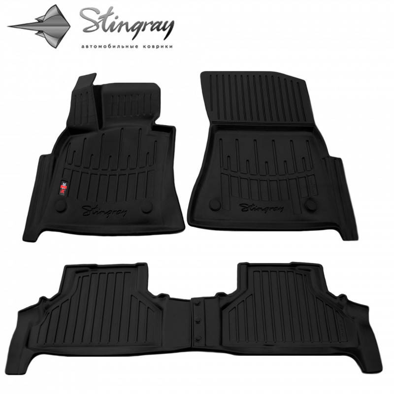 

Резиновые 3D коврики в салон на BMW X5 (E70) (2006-2013)/БМВ ИКС5 Е70, Черный