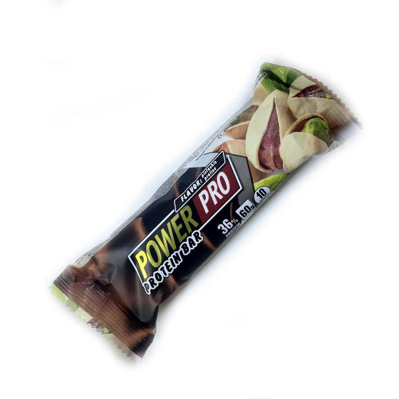 

Батончик Power Pro 36% Протеиновый батончик Protein Bar c орехами, 60 грамм Фисташка