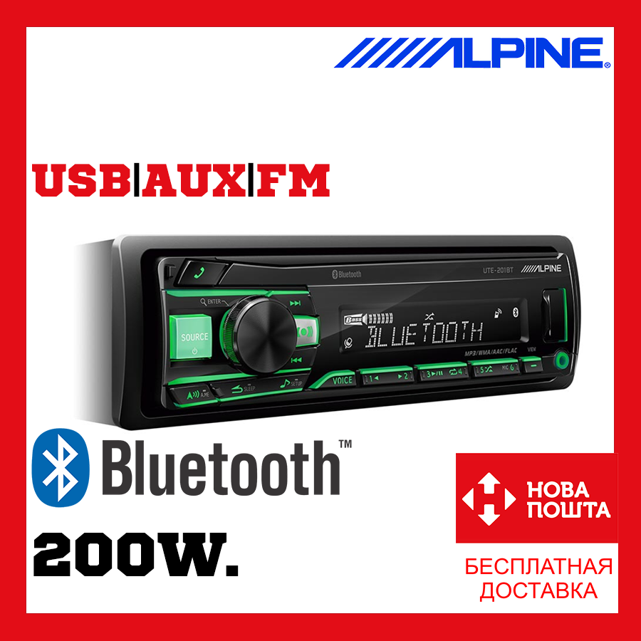 

Автомагнитола автомобильная Магнитола в авто Alpine UTE-201 BT