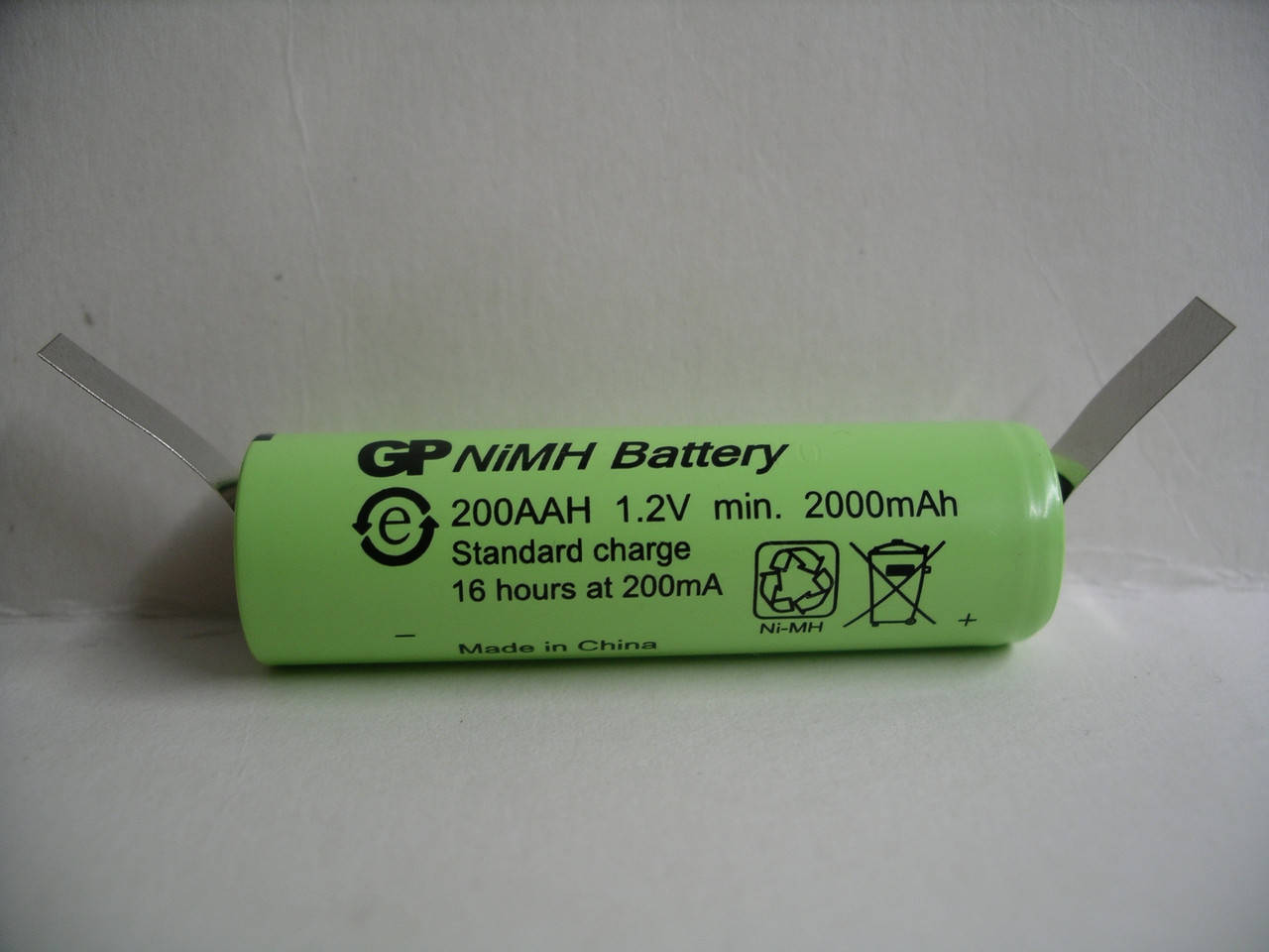 

Аккумулятор GP 200AAH , емкость 2000 mAh с выводами под пайку