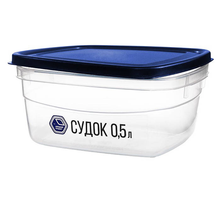 

Судок для еды Народный продукт 0.5 л синий, Прозрачный