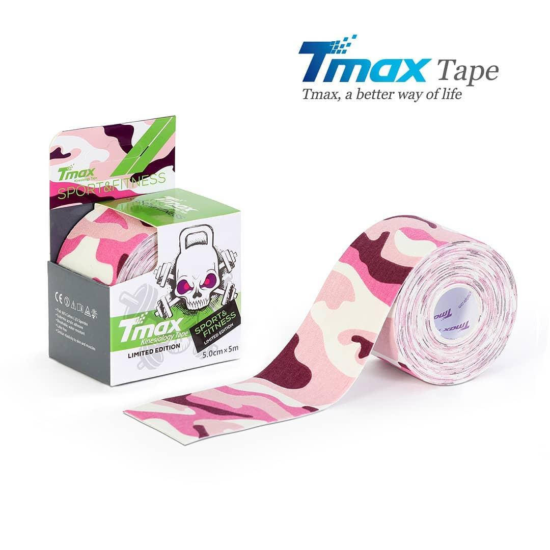 

Кинезио тейп Tmax Pattern Tape 5cm X 5m (камуфляжный розовый)