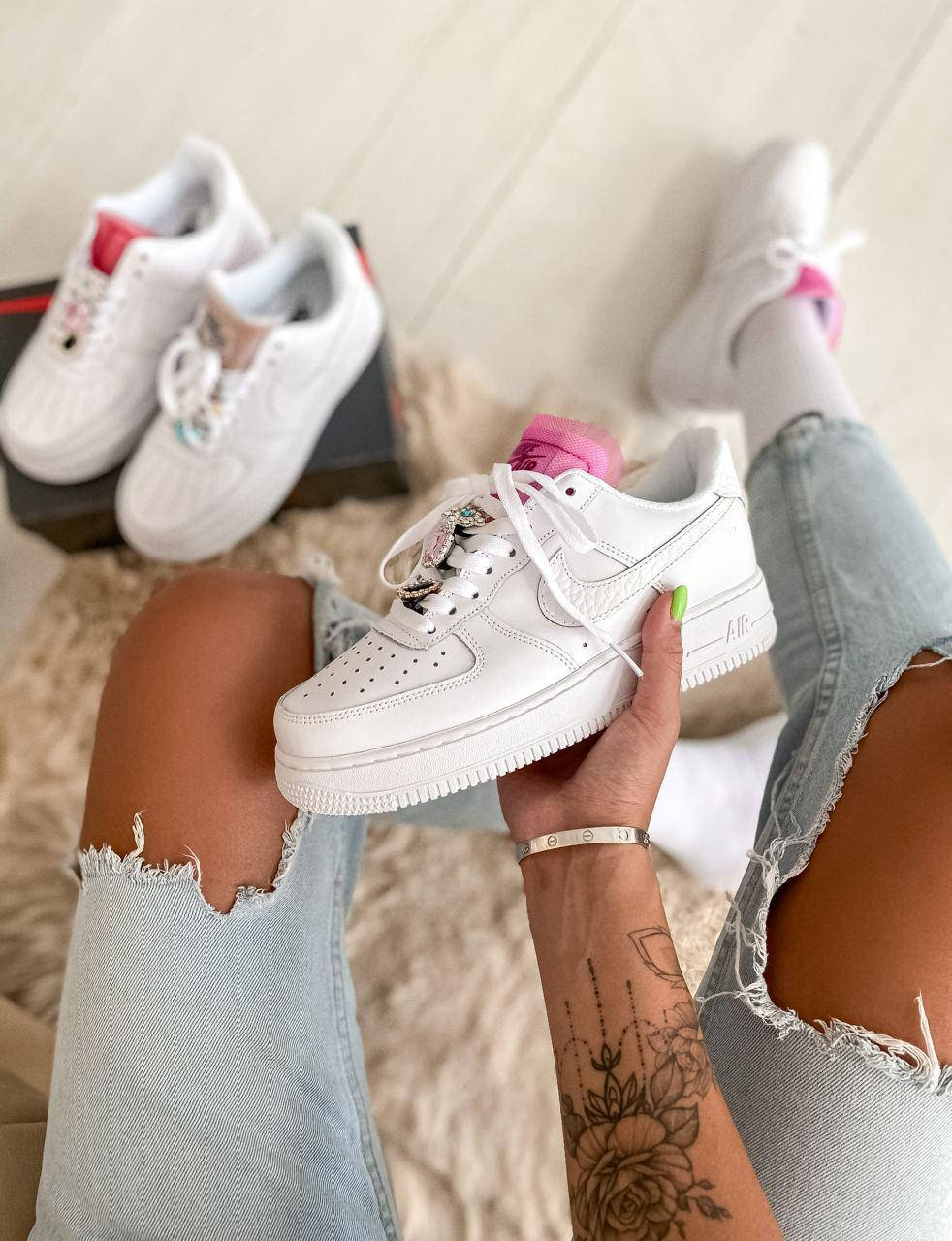 

Женские кроссовки Nike Air Force Air Force 1 LX White Lace Beige Белые, Белый