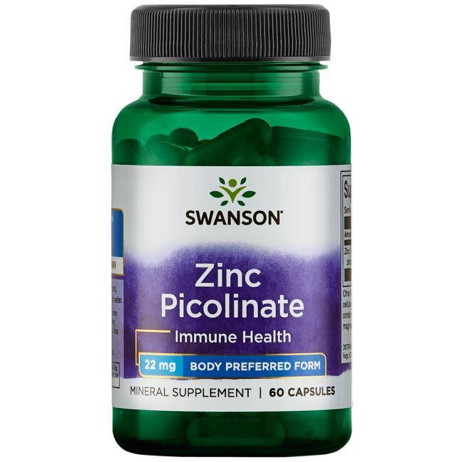

Swanson Zinc Picolinate Body Preferred Form 22 мг 60 капсул
