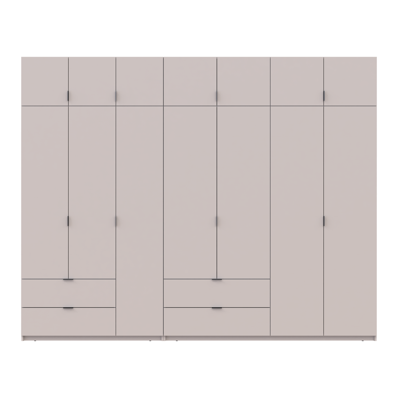 Розпашна Шафа для одягу Doros Лукас Кашемір 3+4 ДСП 300х50х240 (42005132) 4