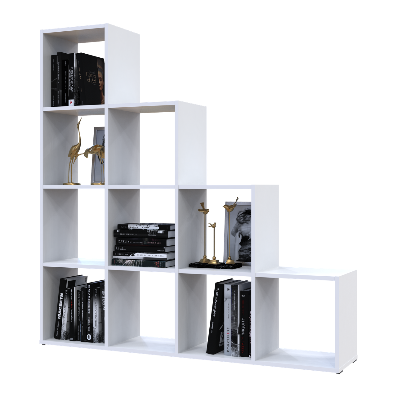 Стелаж Doros Степ 4х4 Білий відкритий 136.2х28.8х140.7 (41516166)