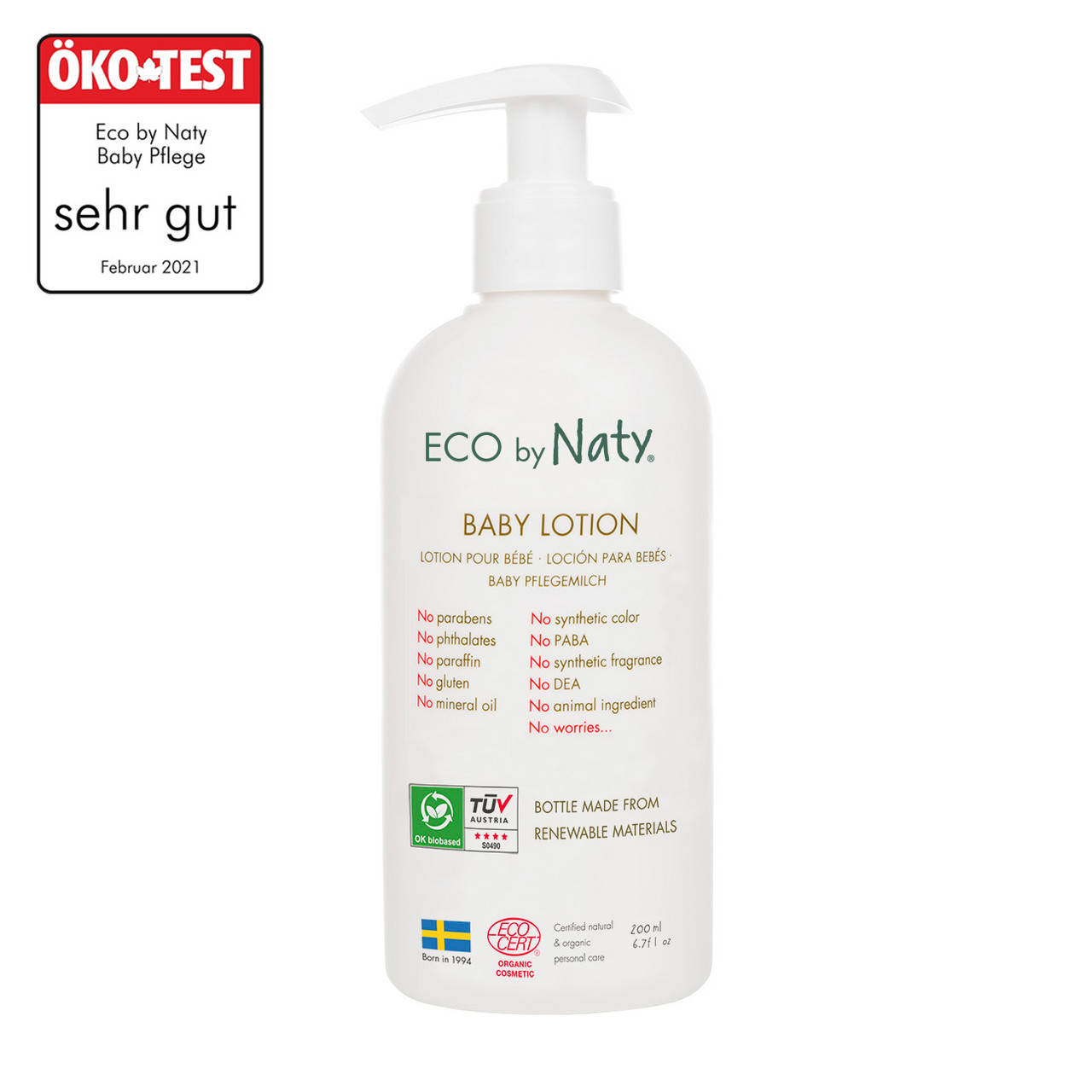 

Органический детский лосьон Eco by Naty 200 мл