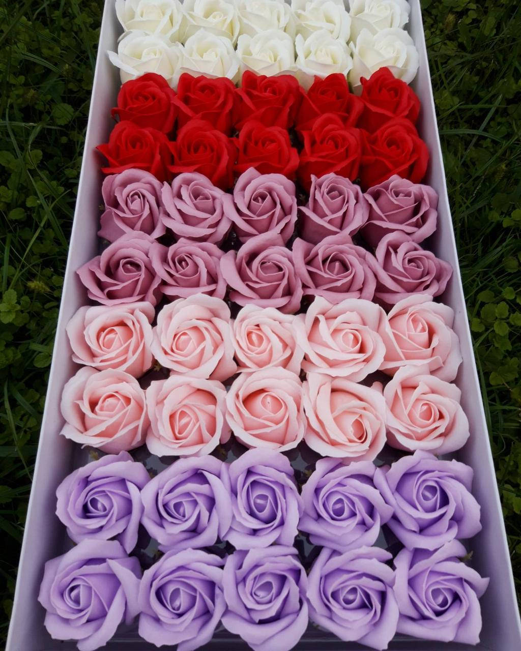 

Мыльные розы (микс № 27) для создания роскошных неувядающих букетов и композиций из мыла, Разные цвета