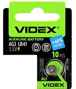 

Часовая батарейка Videx AG 3 (LR41) BLISTER CARD 10 pcs - MegaLavka