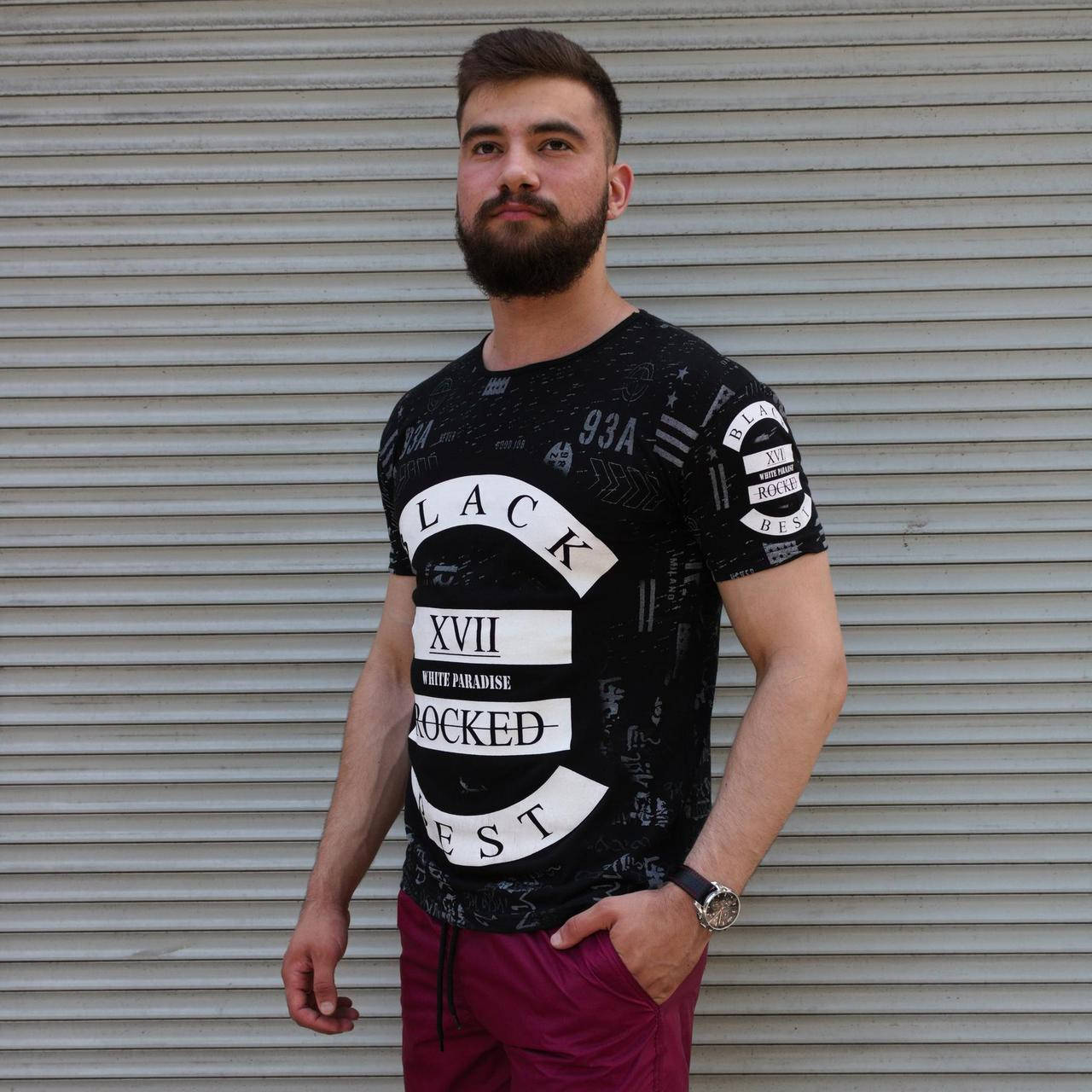 

Мужская футболка " Black Rocked " чёрная