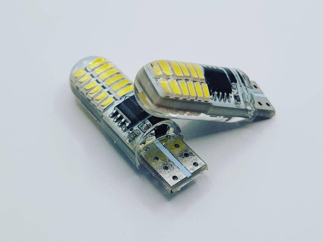 

Лампа T10(W5W)БЦ 12V LED 24х3014 white silicone STROBE (стробоскоп)