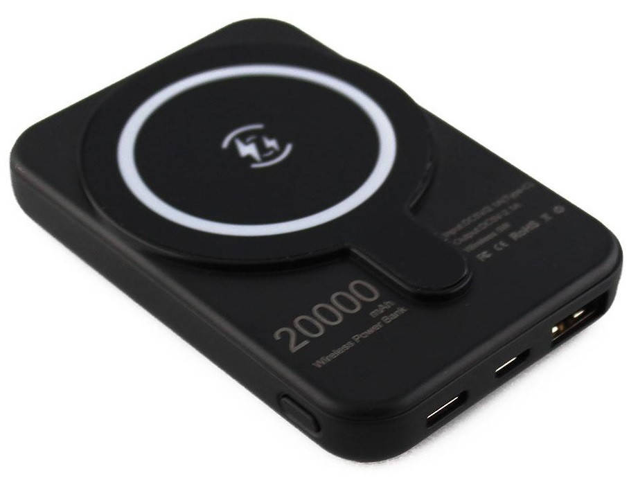 

УМБ зарядное Power Bank Wireless Magnetic 461 8001 20000mah с Qi, черное