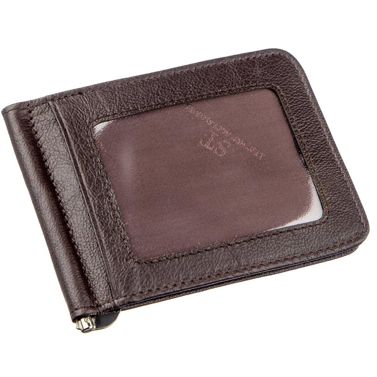 

Удобный мужской зажим для купюр ST Leather 18938 Коричневый