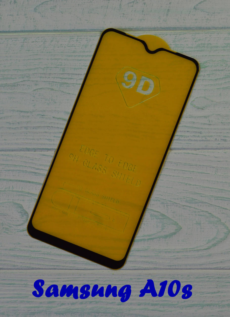 

Защитное стекло на Samsung A10s (A107F) клей по всей поверхности, Черный