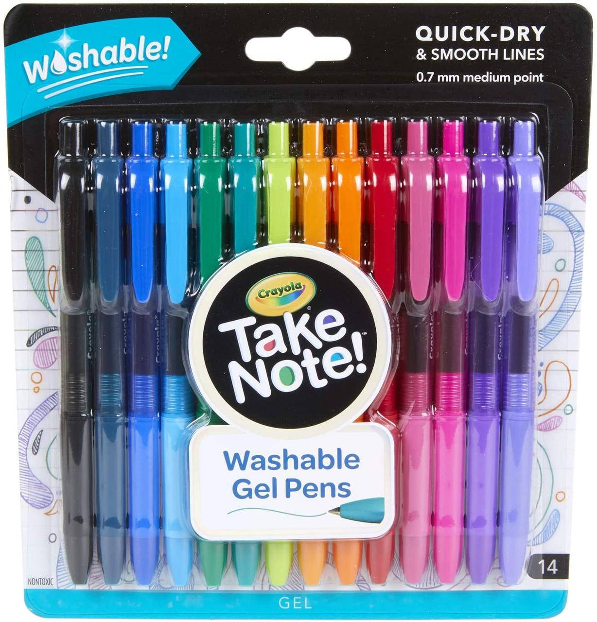 

Набор цветных смываемых гелевых ручек Crayola Take Note! Colored Gel Pens 14 шт. (58-6414)