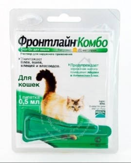 

Merial Фронтлайн Комбо капли для кошек (1 пипетка)