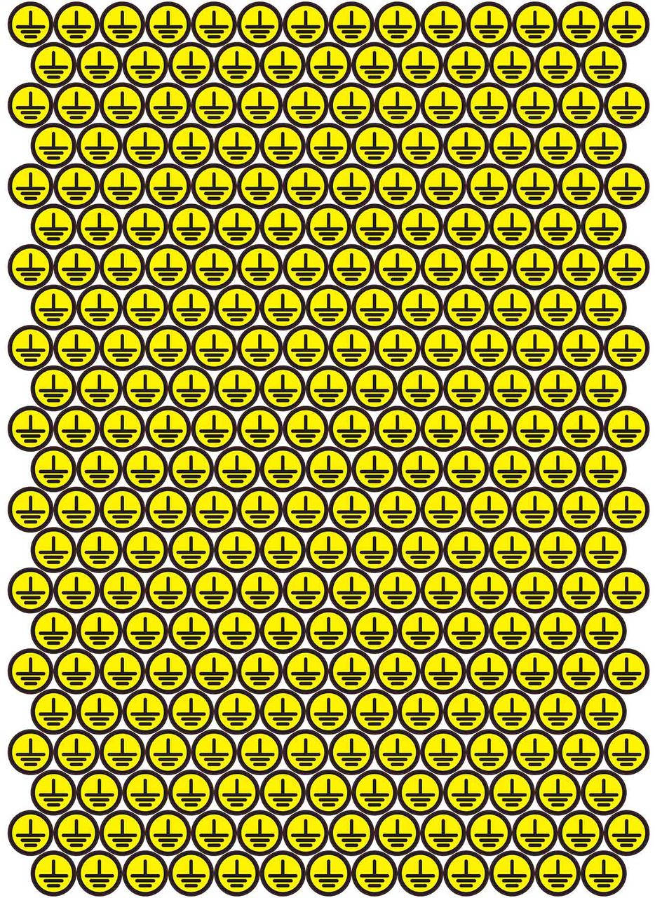

Знак заземление (на листе 297 шт)