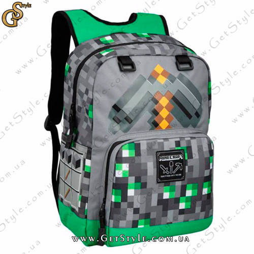 

Рюкзак Minecraft - "Minecraft Backpack" - новая модель, Зелёный