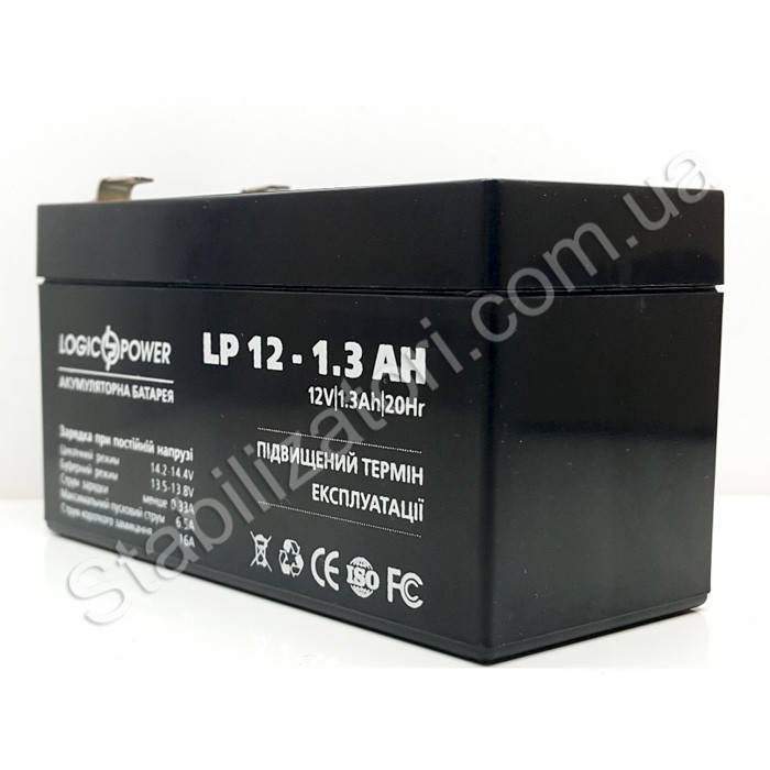 

LogicPower LP 12V 1.3Ah - 12В - 1,3 А/ч - кислотный аккумулятор для металлоискателя