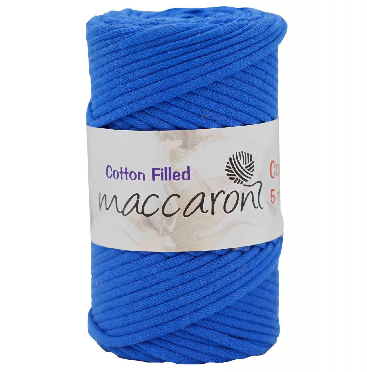 

Хлопковый шнур Cotton Filled Maccaroni с сердечником 5 mm ,синий