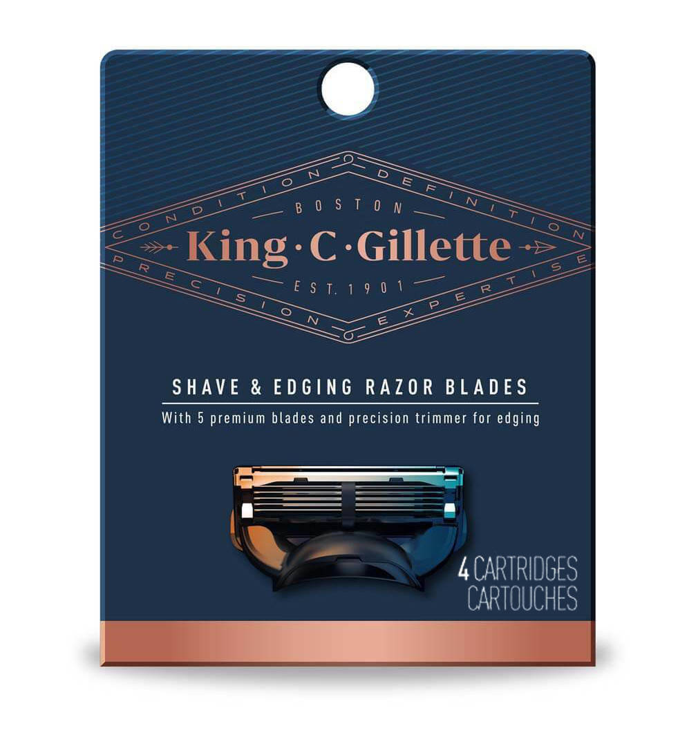 

Сменные картриджи для бритья (Лезвия) King C. Gillette 4 шт