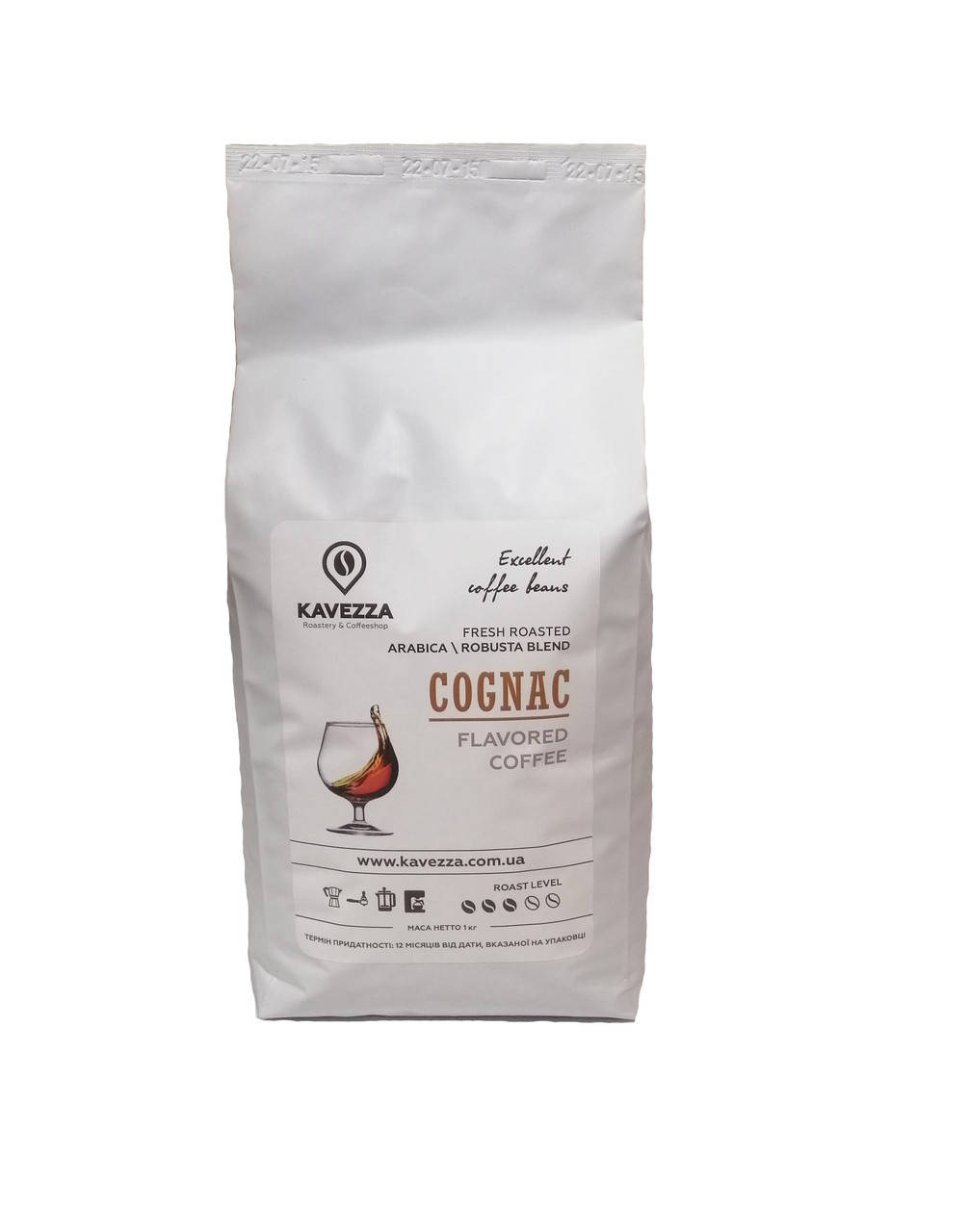 

Кава в зернах ароматизована "Коньяк"(Cognac), 1 кг