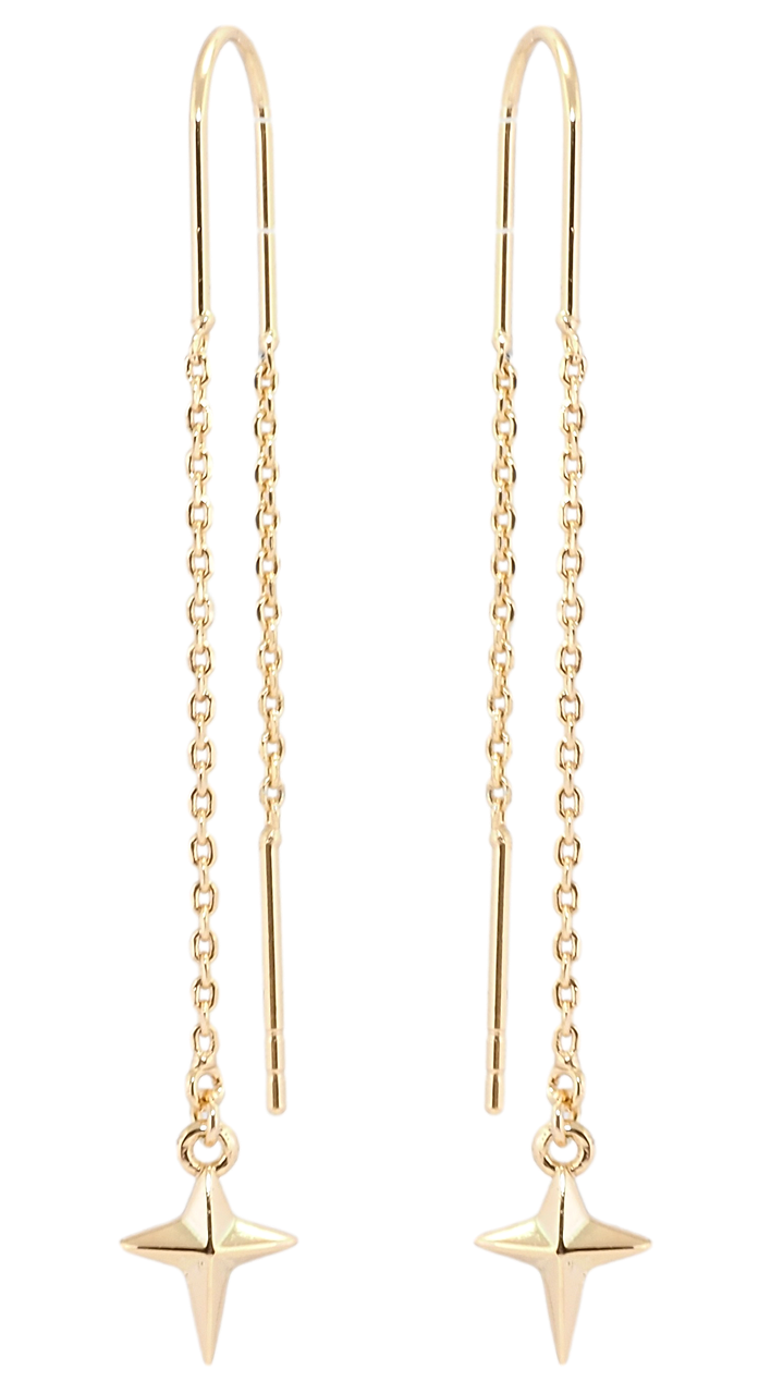 

Серьги Xuping Позолота 18K протяжки "Звезда на цепочке"