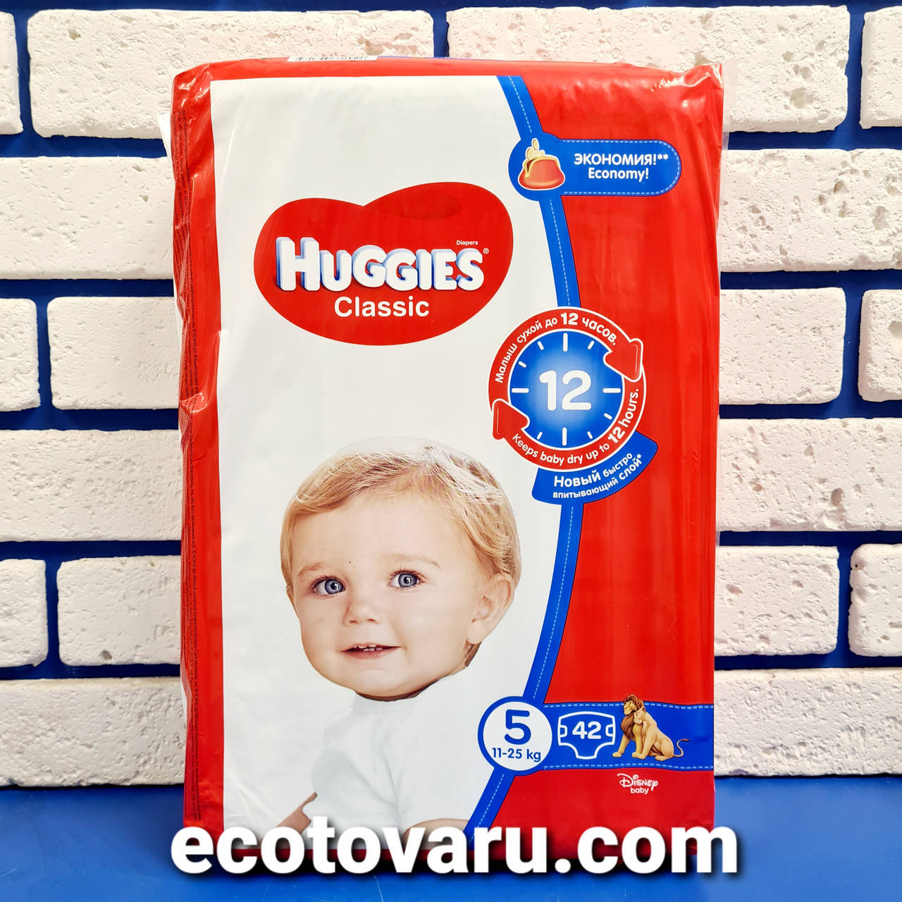 

Подгузник Huggies Classic 5 (11-25кг) 42шт