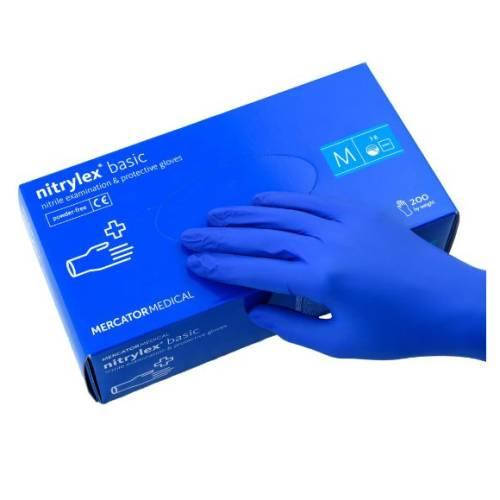 

Рукавички нітрилові "Nitrylex" Basic 50 пар. СИНІ - М