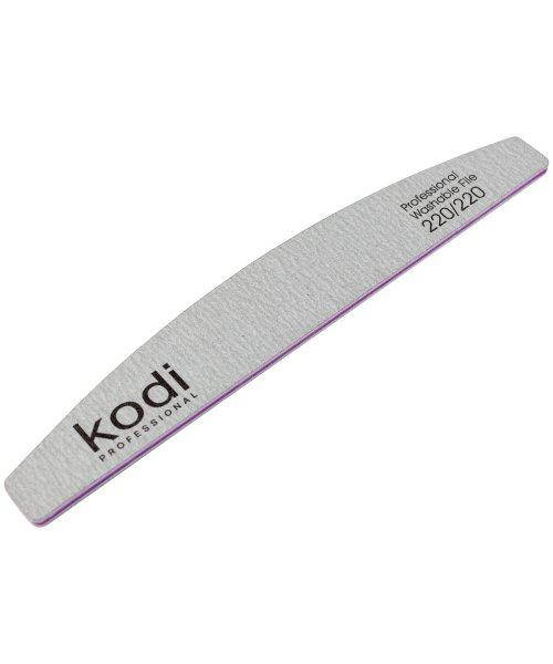 

Пилка для ногтей Kodi Professional № 093 Washable (серая) 220/220, полумесяц