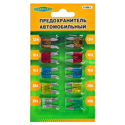 

Предохранитель плоский 1035-1 (7,5А-30А)/блистер 10шт Mini (1035-1)